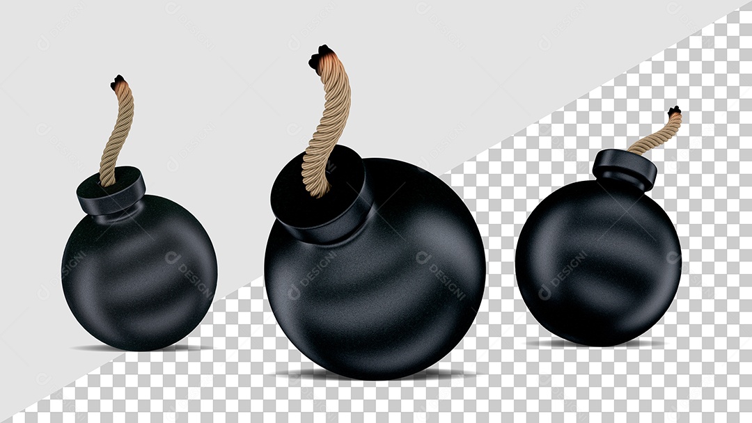 Elemento 3D Para Composição Bomba PSD