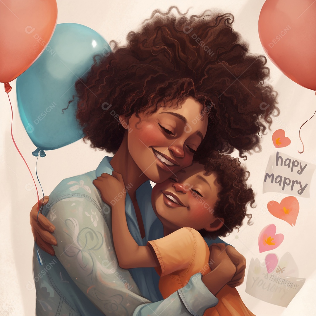 Filhos abraçados com a mãe, conceito Dia das Mães