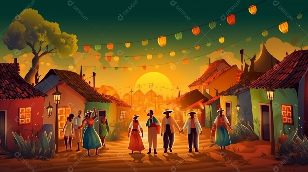 Comemoração da tradicional Festa Junina brasileira