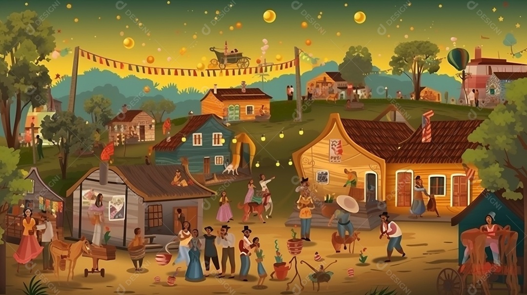 Comemoração da tradicional Festa Junina brasileira