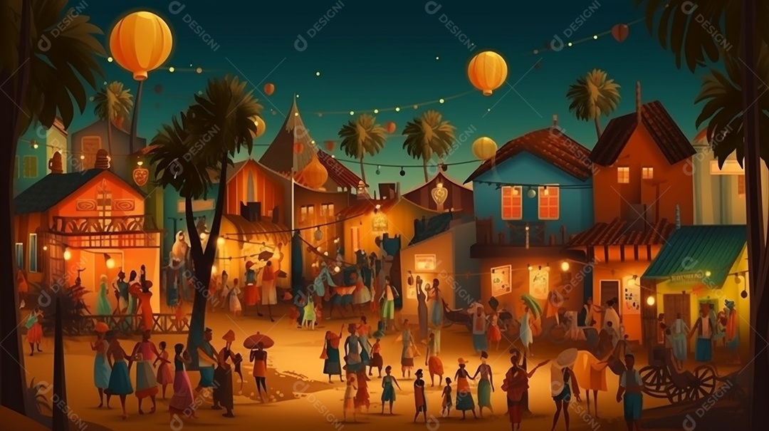 Comemoração da tradicional Festa Junina brasileira