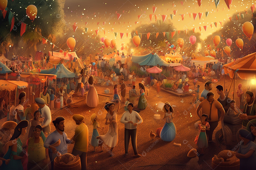 Comemoração da tradicional Festa Junina brasileira