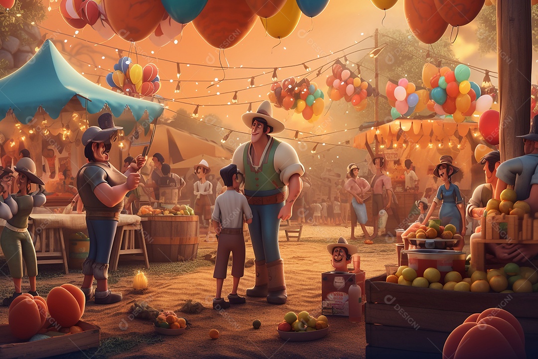 Comemoração da tradicional Festa Junina brasileira