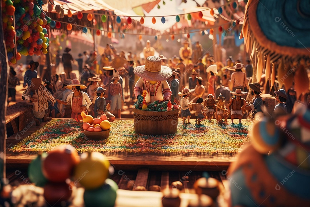 Comemoração de festa junina