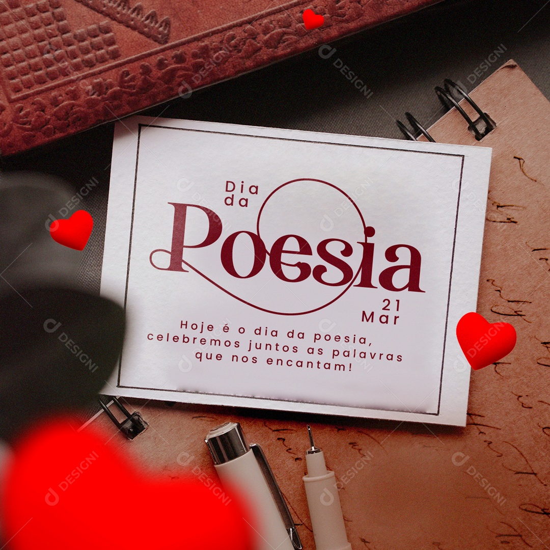 Hoje È O Dia Da Poesia Celebramos Juntos As Palavras Dia Da Poesia Social Media PSD Editável
