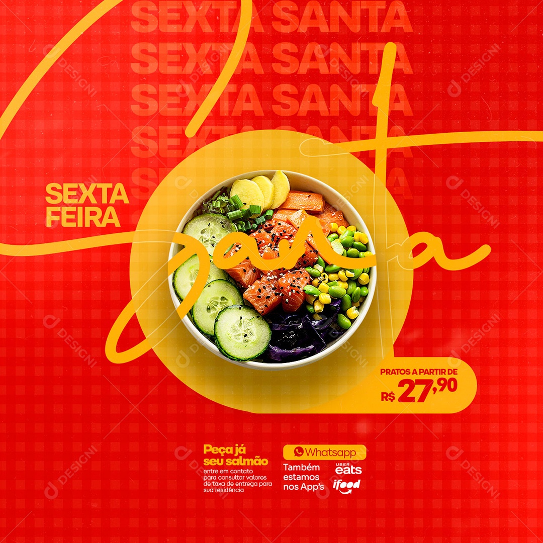 Sexta Feira Santa Pratos A Partir De 27,90 Restaurante Comida Típica Social Media PSD Editável