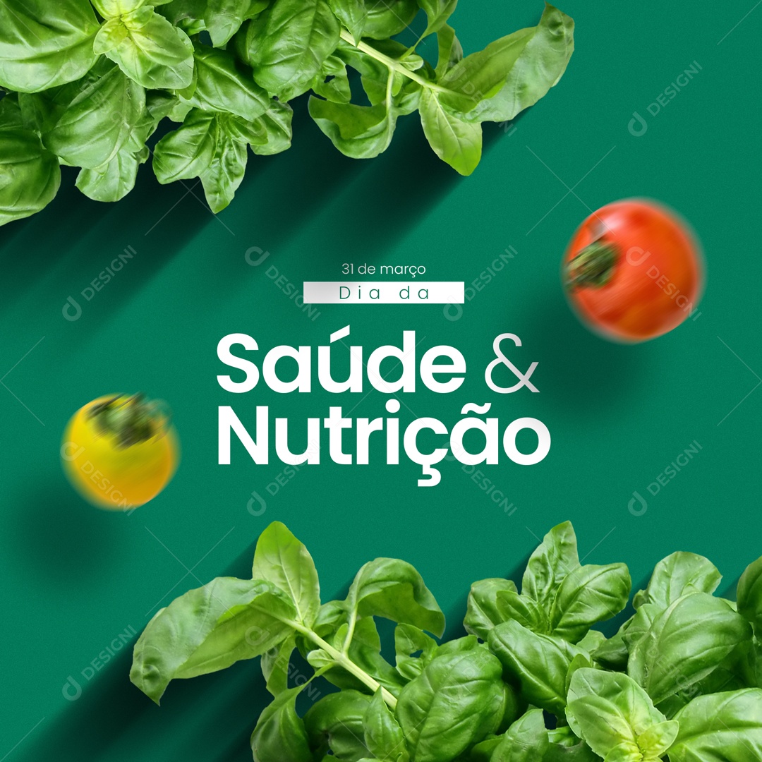 Dia da Saúde e Nutrição 31 de Março Social Media PSD Editável