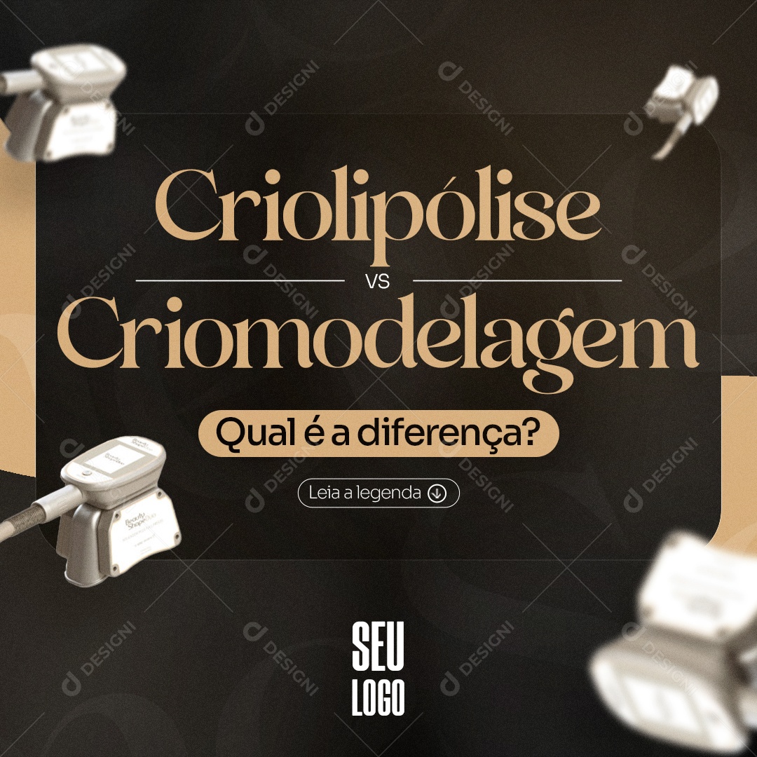 Cryolipolysis Vs Cryomodling: What's the Difference: Social Media Editable PSD