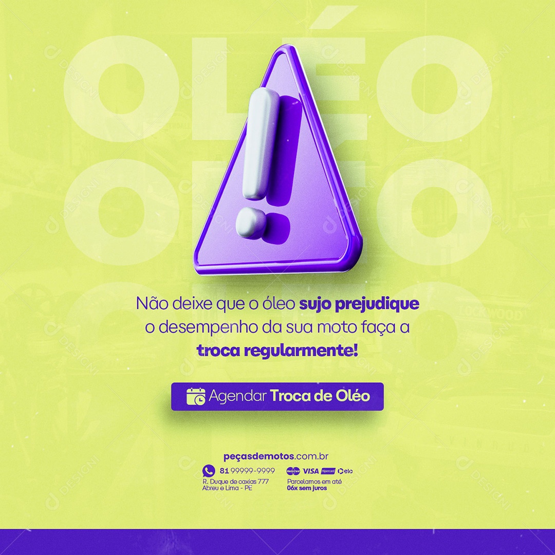 Não Deixe Que O Óleo Sujo Prejudique O Desempenho Da Sua Moto Oficina De Moto Social Media PSD Editável