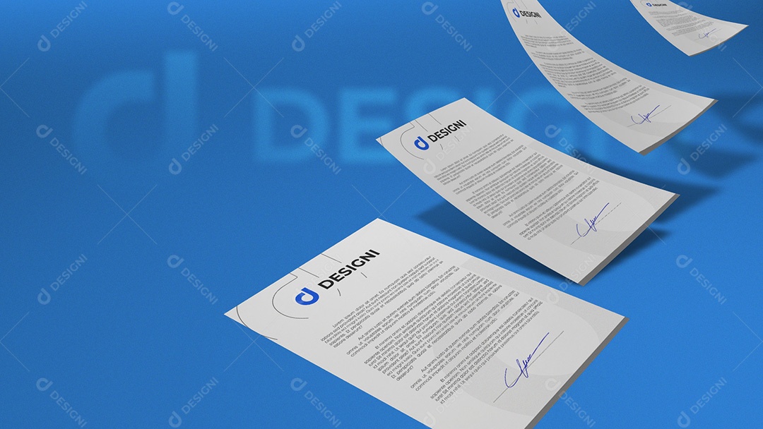 Mockup Folhas Voando PSD Editável