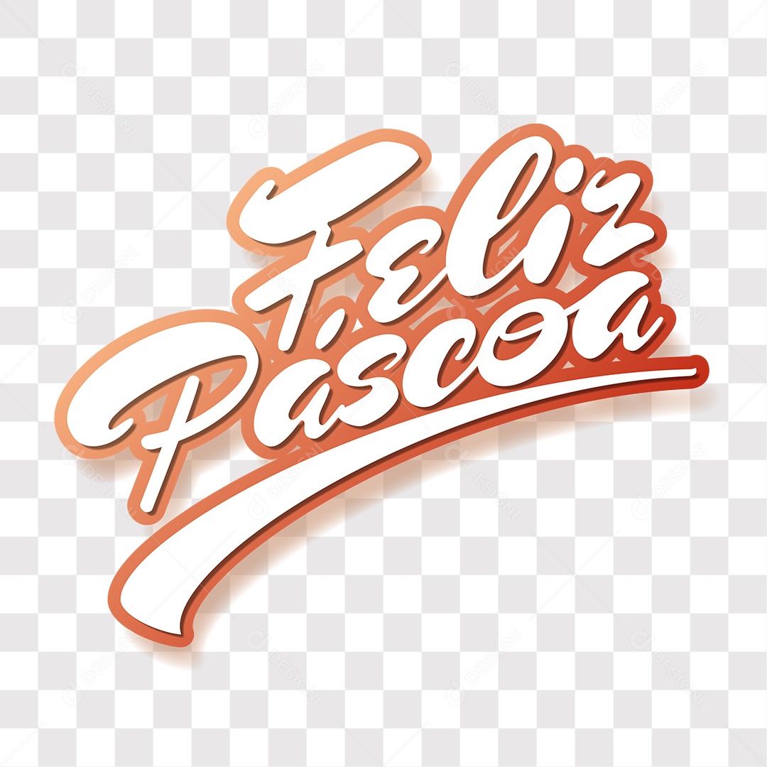 Lettering Feliz Páscoa EPS + PNG