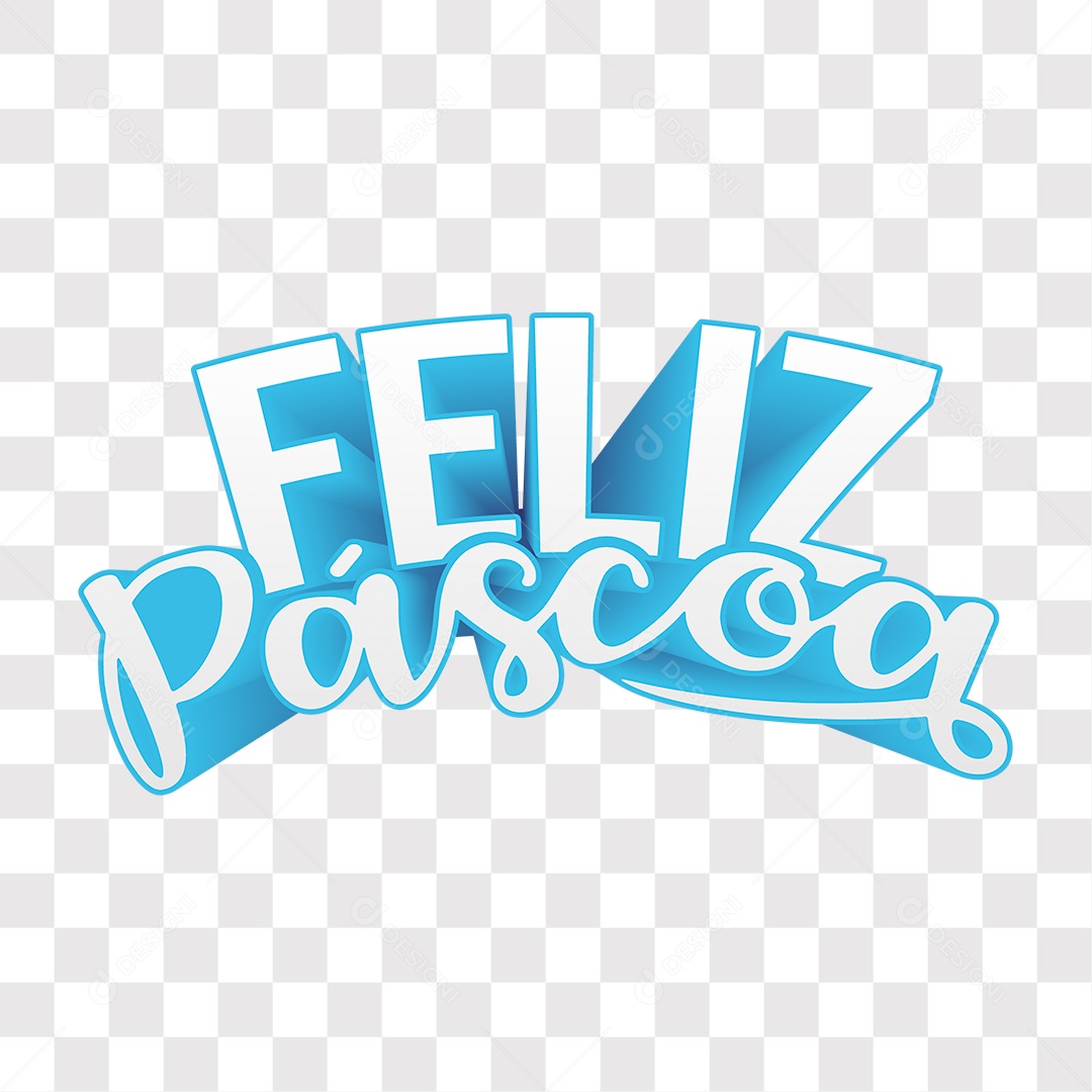 Lettering Feliz Páscoa EPS + PNG