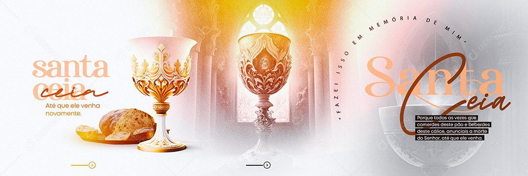 Até Que Ele Venha Novamente Santa Ceia Carrossel Semana Santa Social Media PSD Editável
