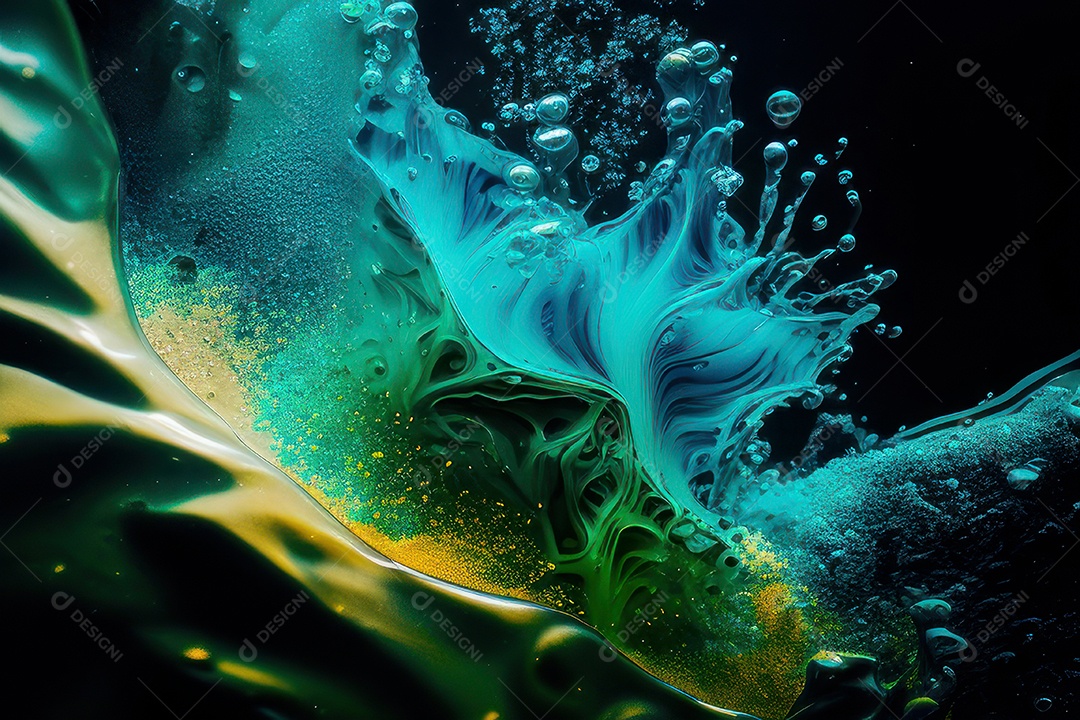 Objeto caindo sobre mar.