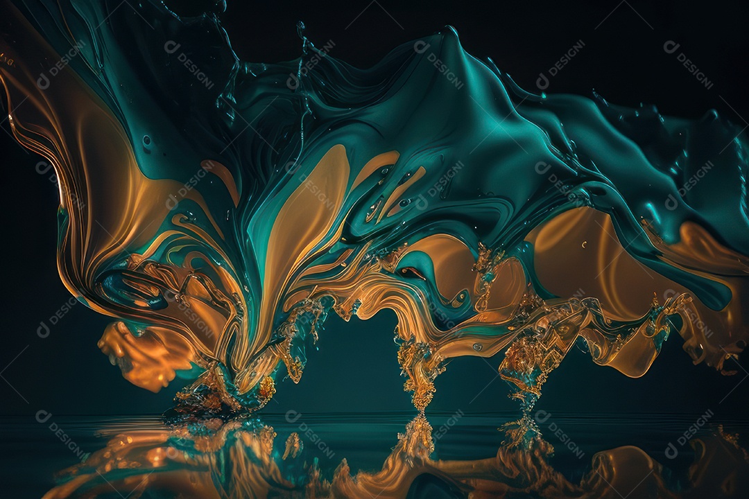 Objeto caindo sobre mar.