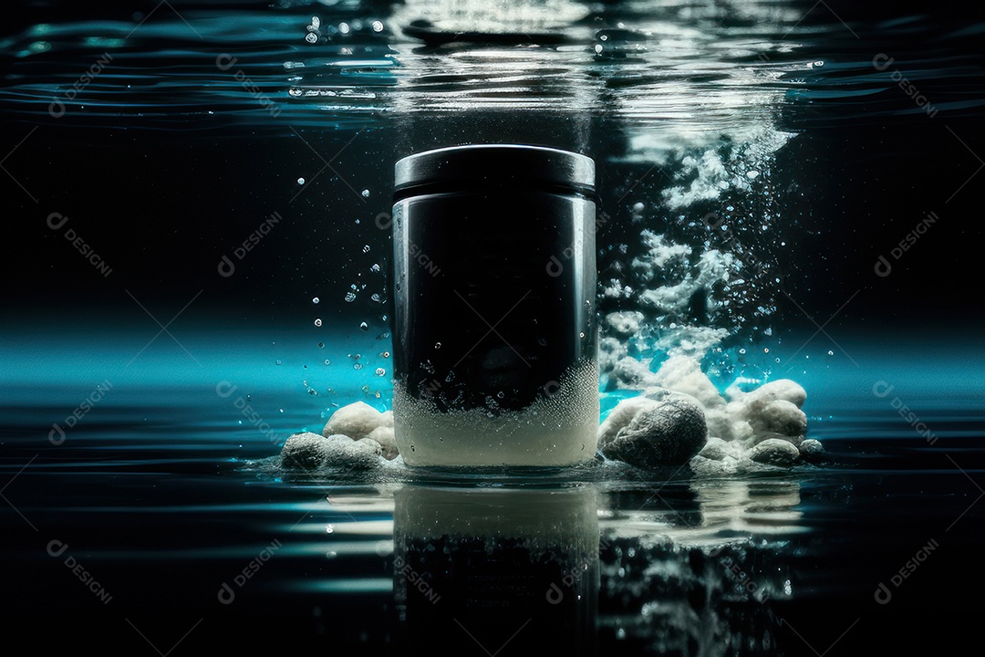 Objeto caindo sobre mar.