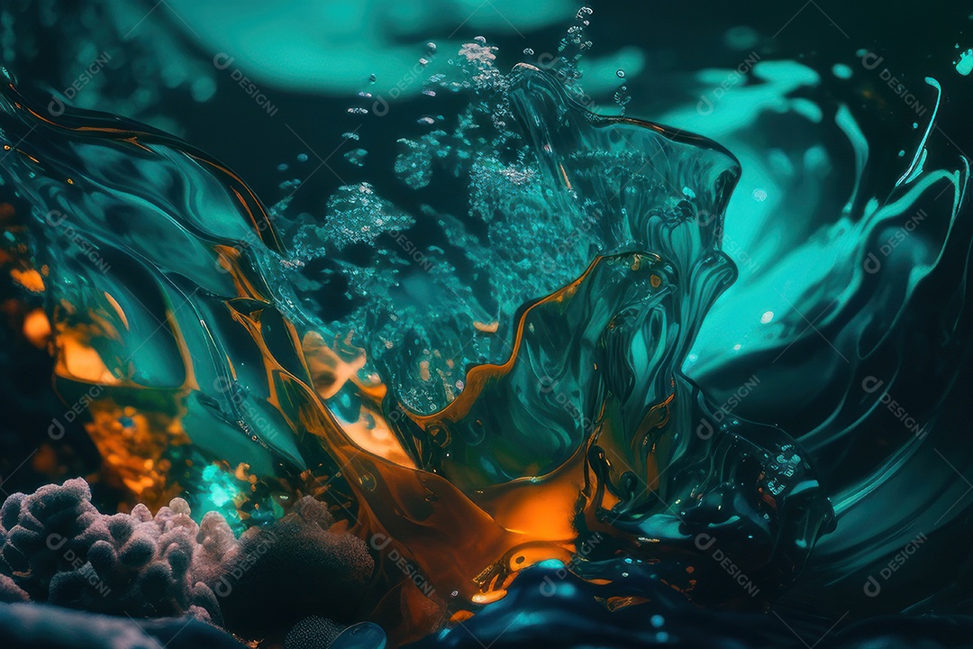 Objeto caindo sobre mar.