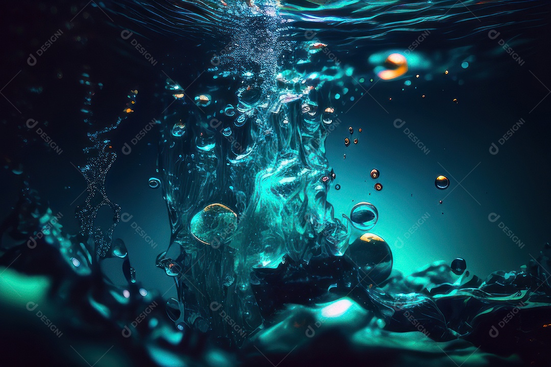 Objeto caindo sobre mar.