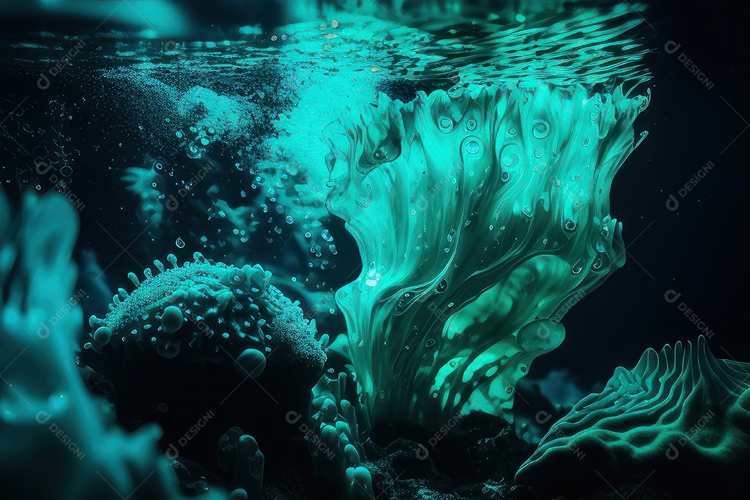 Objeto caindo sobre mar.