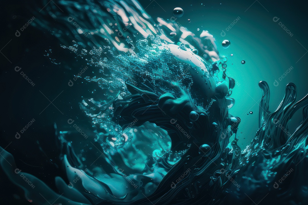 Objeto caindo sobre mar.