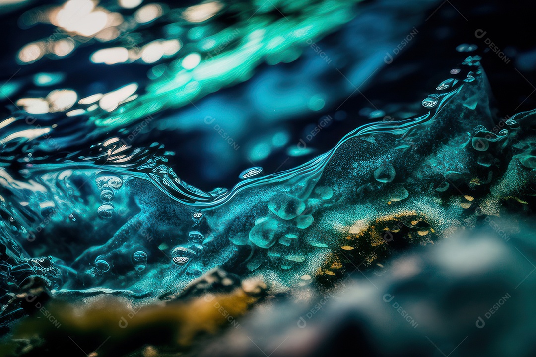 Objeto caindo sobre mar.