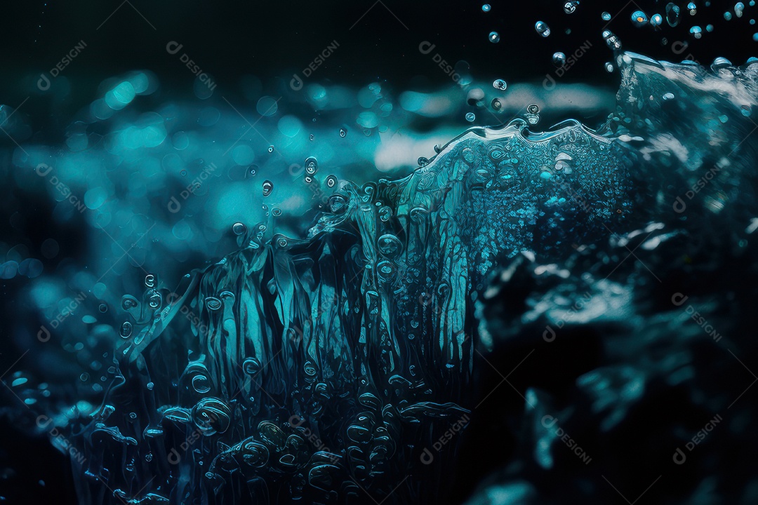 Objeto caindo sobre mar.