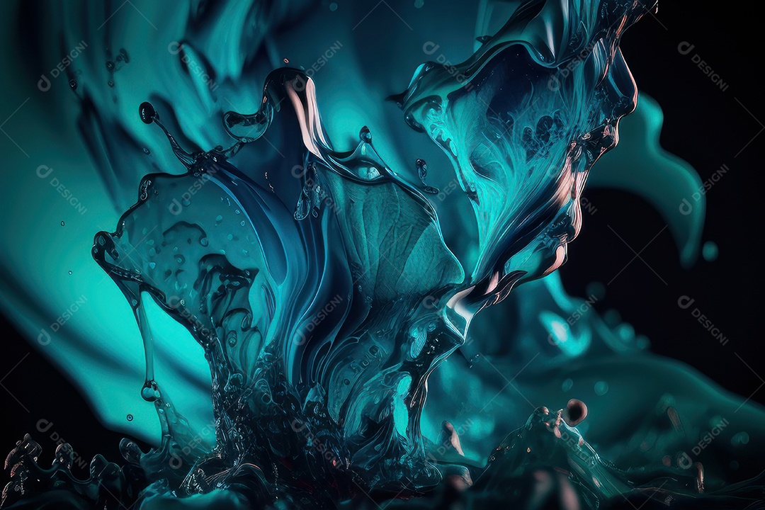 Objeto caindo sobre mar.