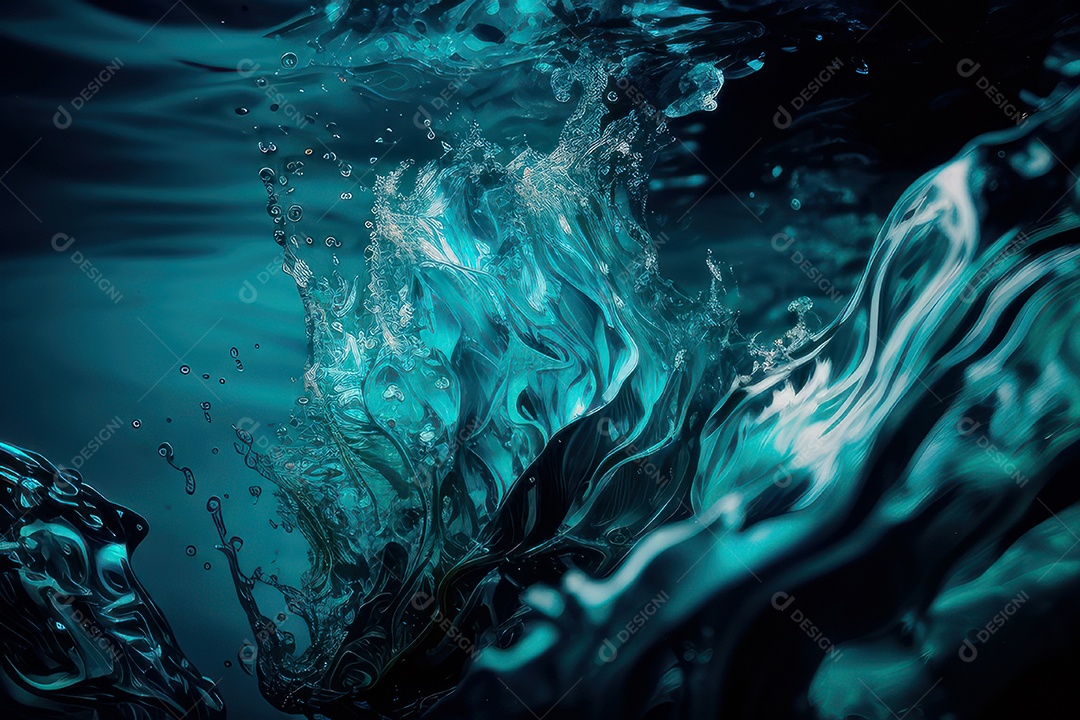 Objeto caindo sobre mar.