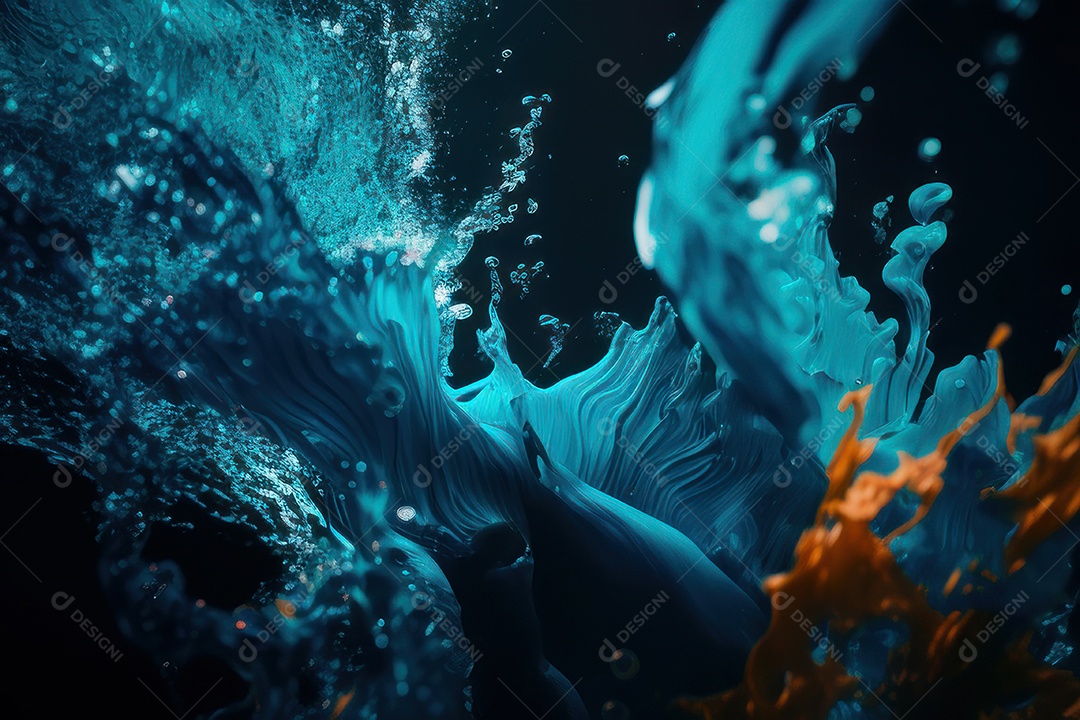 Objeto caindo sobre mar.