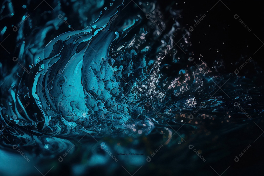 Objeto caindo sobre mar.