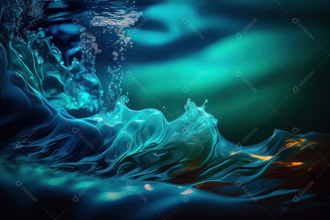 Objeto caindo sobre mar.