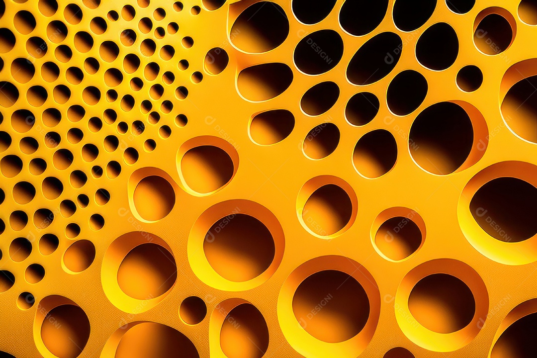 Background com formas amarelas.