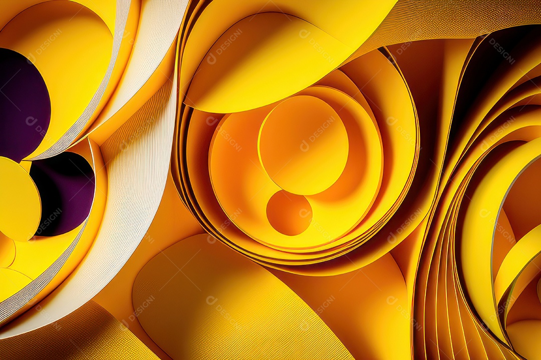 Background com formas amarelas.