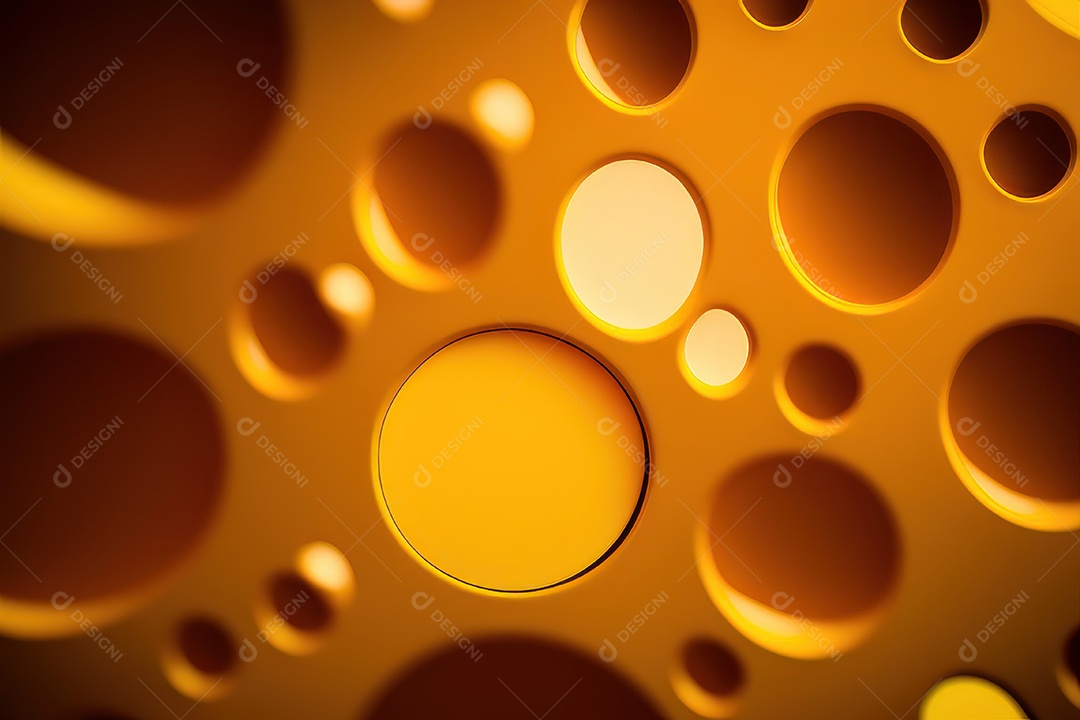 Background com formas amarelas.