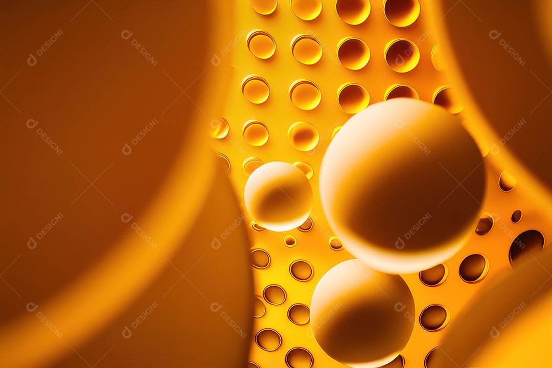 Background com formas amarelas.