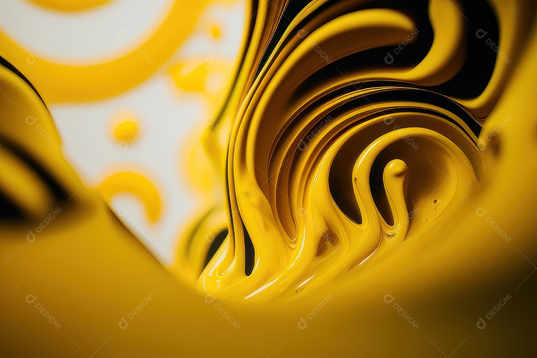 Background com formas amarelas.