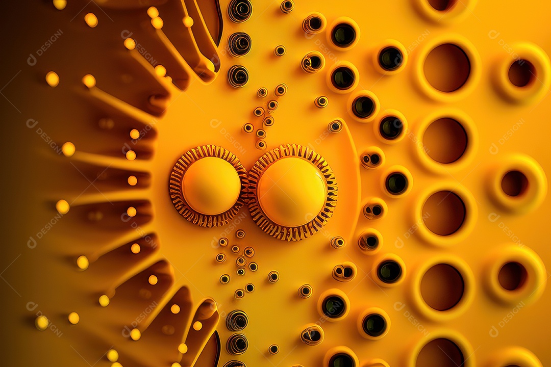 Background com formas amarela.