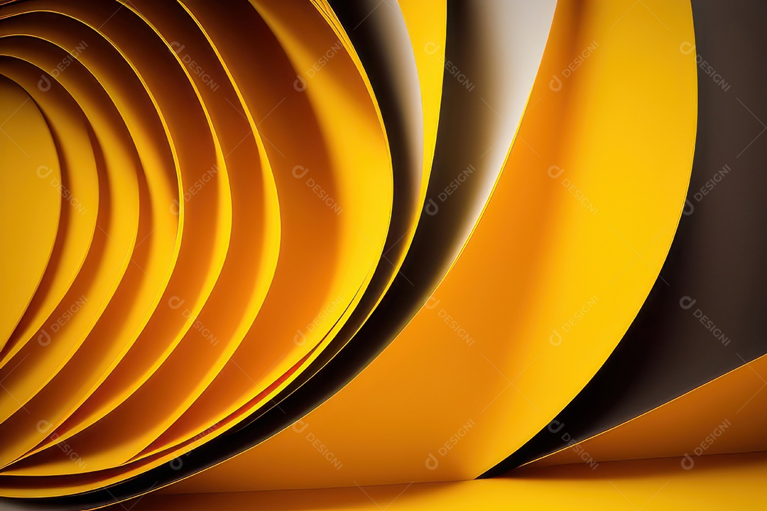 Background com formas amarela.