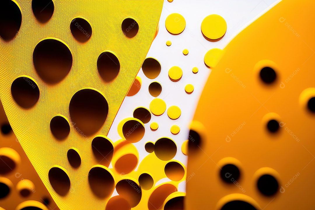 Background com formas amarela.