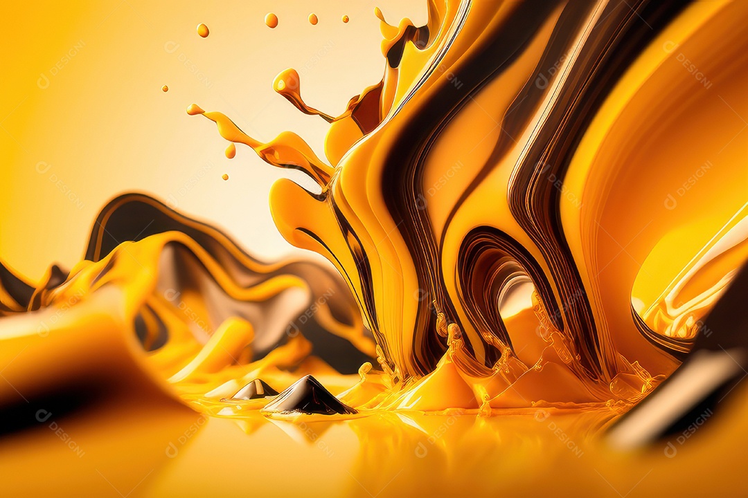 Background com formas amarela.