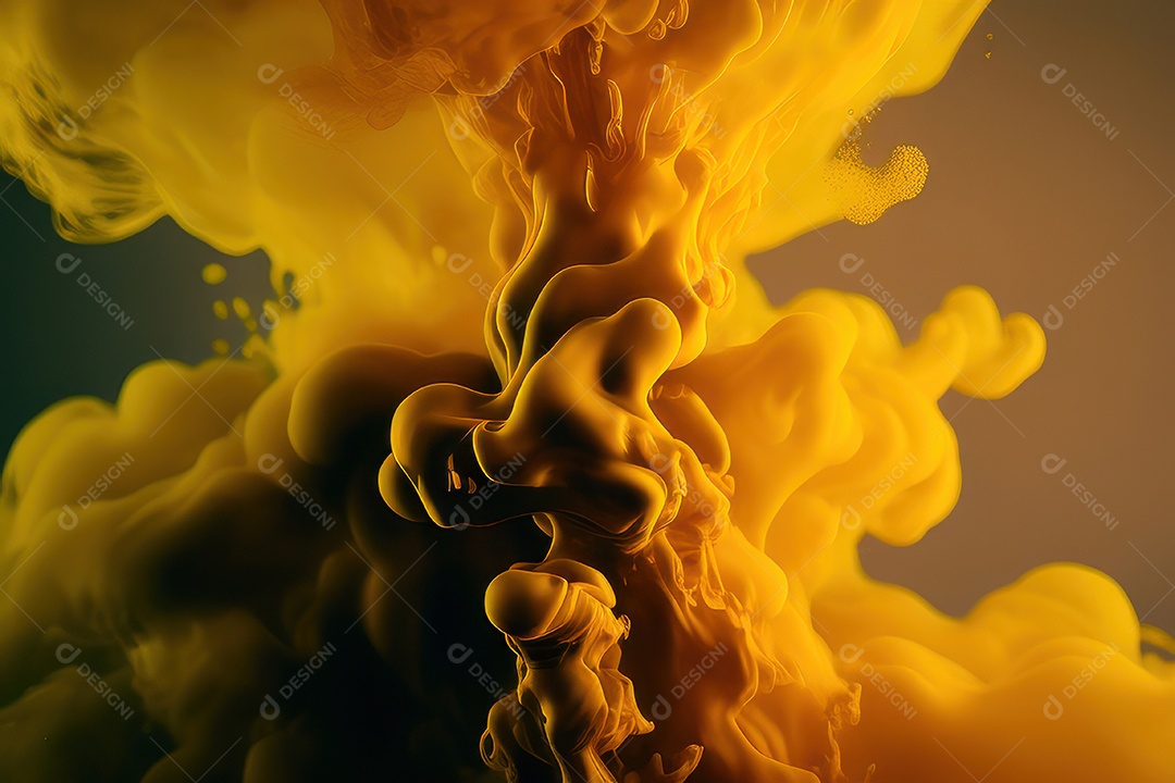 Background com formas amarela.