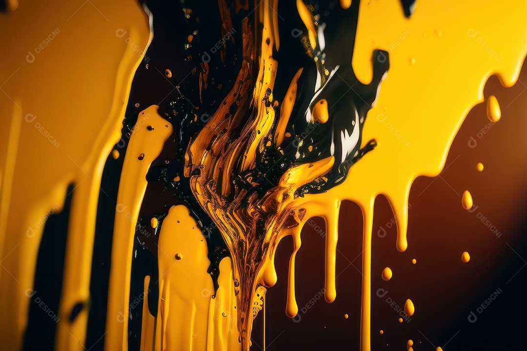 Background com formas amarela.