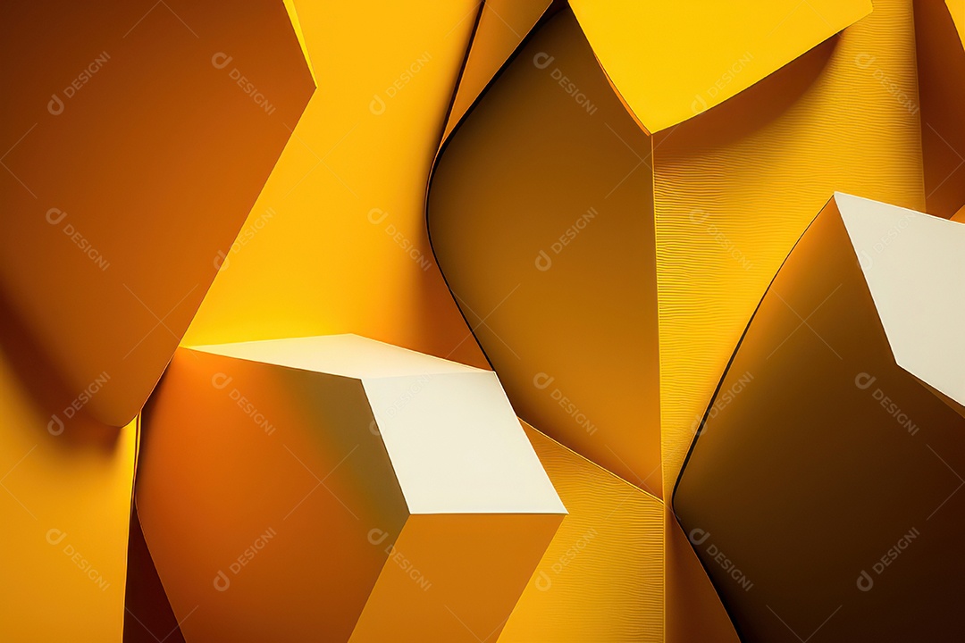 Background com formas amarelas.