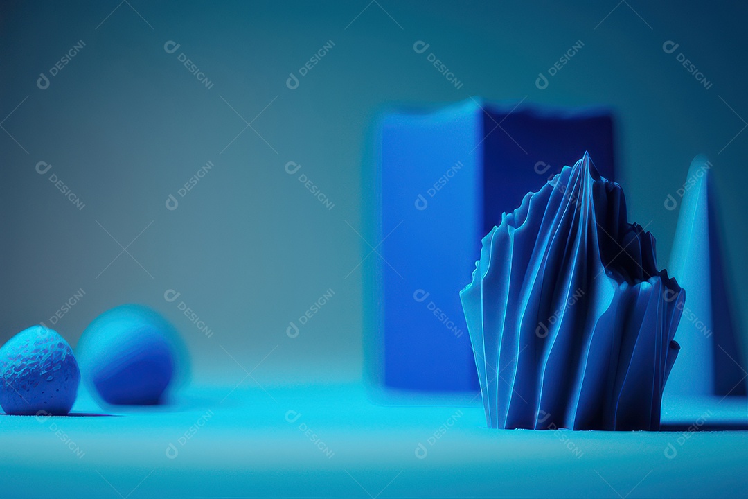 Background com formas azul.