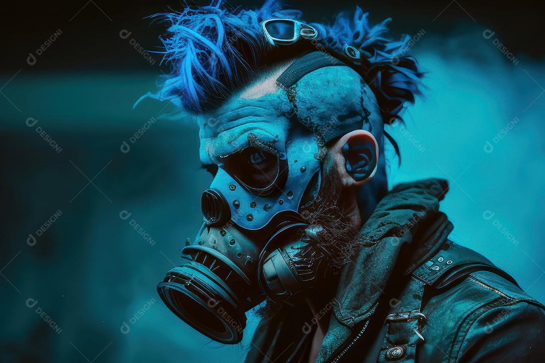 Criatura com olhos sombrios fundo isolado.