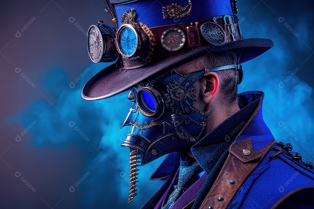 Criatura com olhos sombrios fundo isolado.