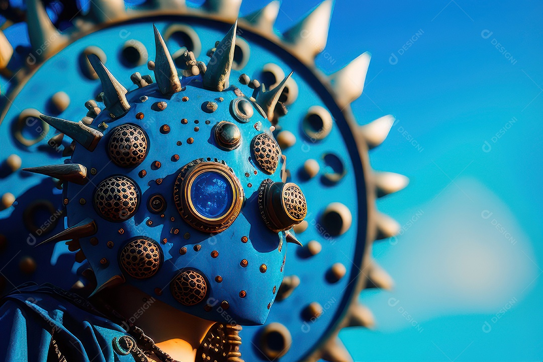 Criatura com olhos vermelhos fundo isolado.