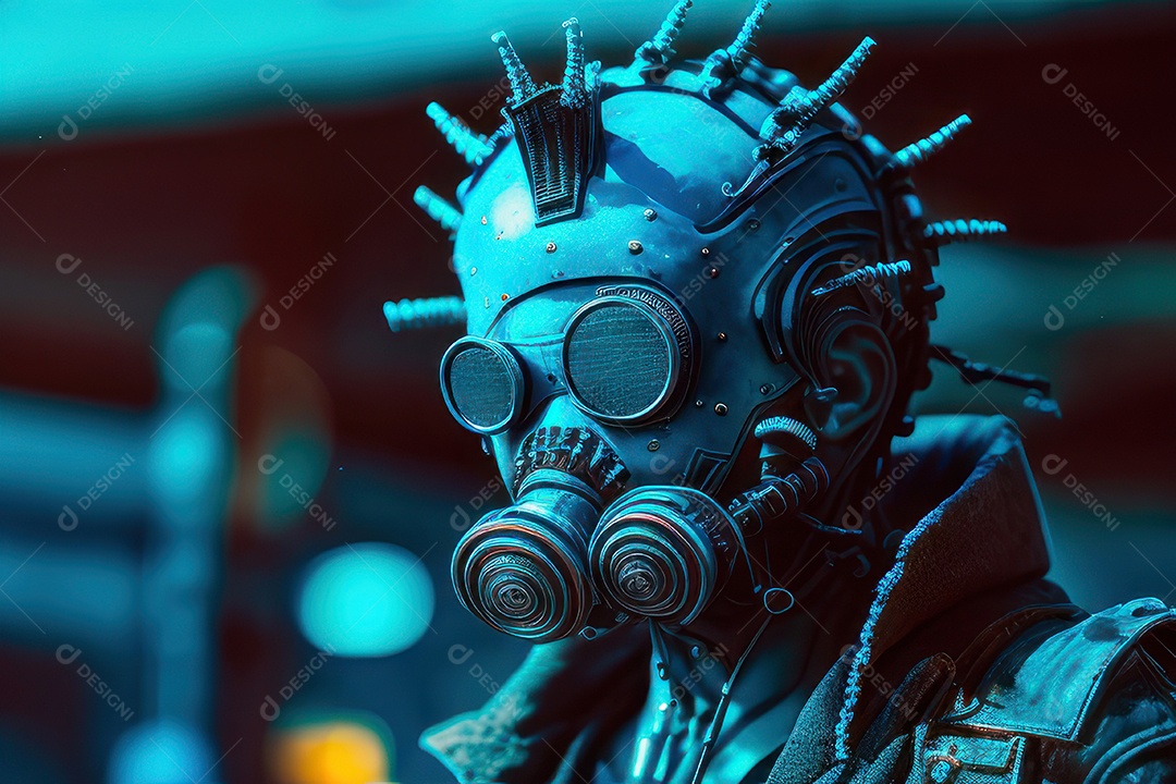 Criatura com olhos vermelhos fundo isolado.