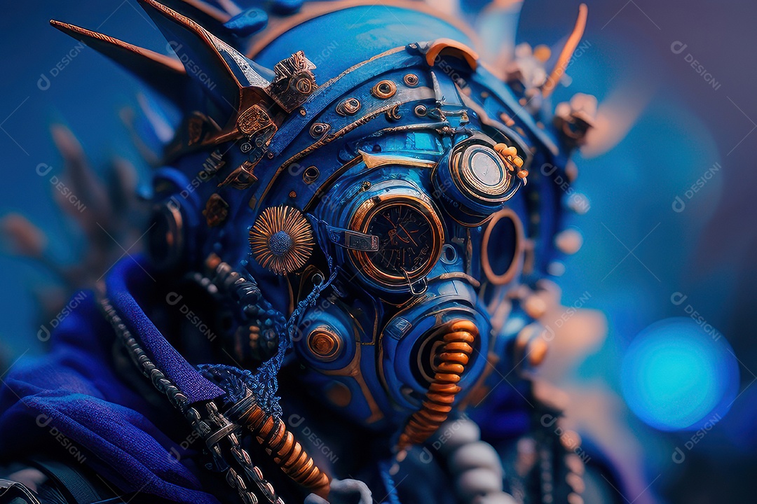 Criatura com olhos vermelhos fundo isolado.