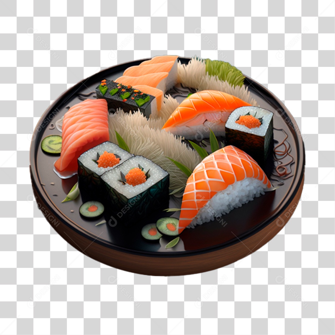 Delicioso prato de comida japonesa